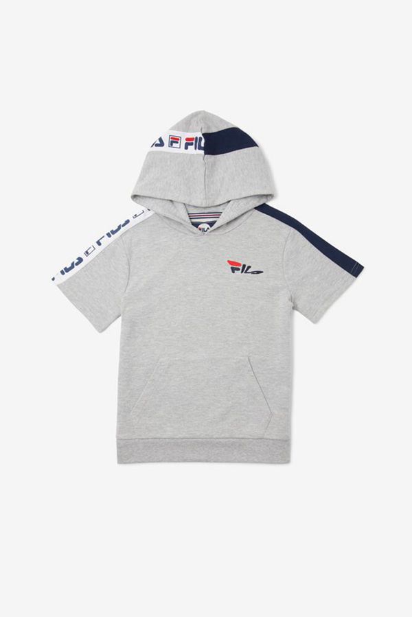 Fila Sleeve Boy's Hoodies - Grey,NZ 174-63570